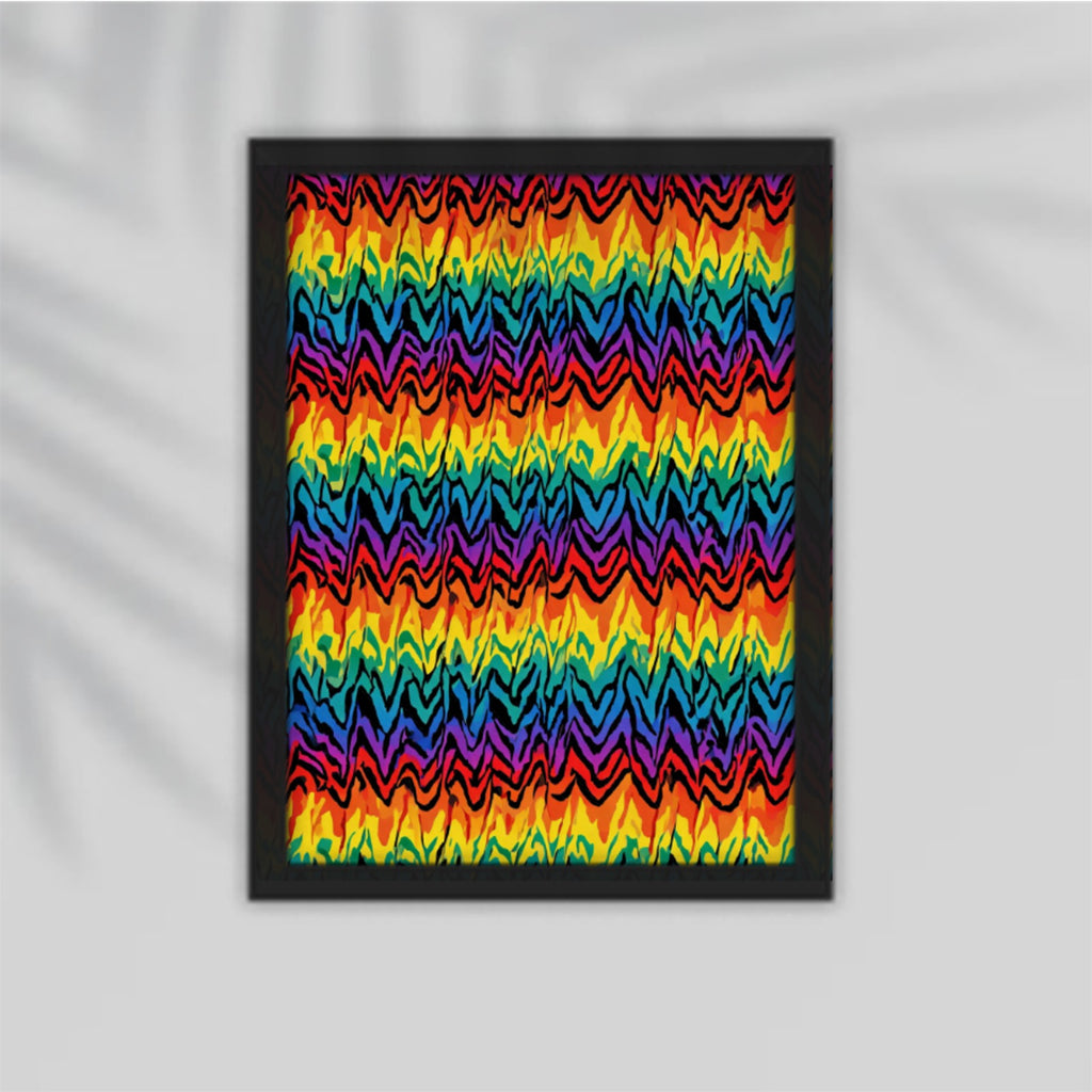 Frequency Zebra Framed Poster
