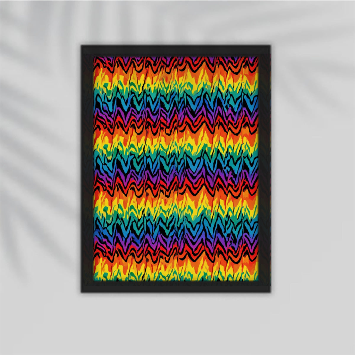 Frequency Zebra Framed Poster