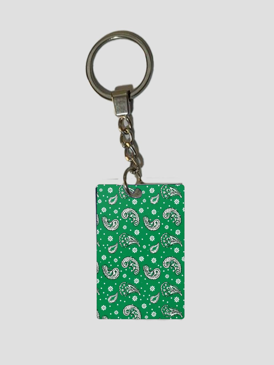 Emerald Paisley Keychain