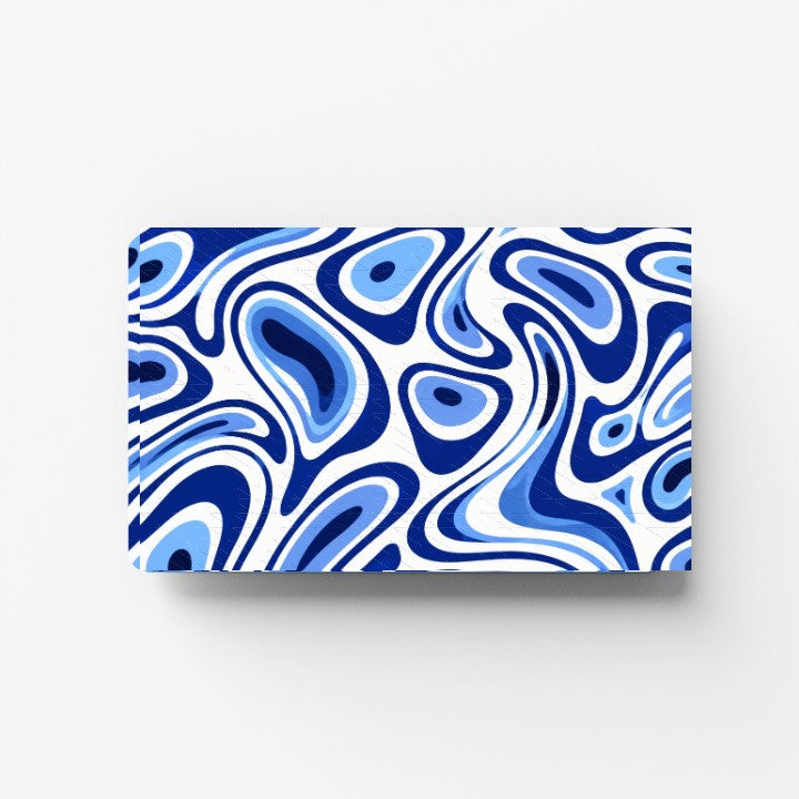 Cobalt Ripple Credit Card Sticker