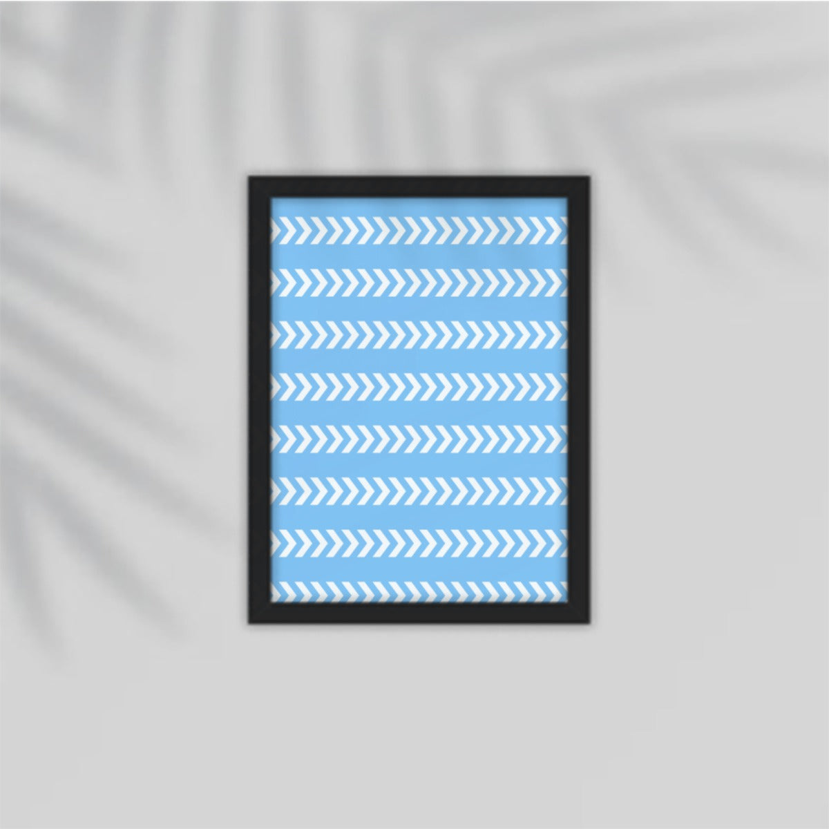 Blue-White Arrows Framed Poster