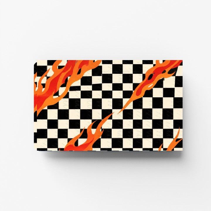 Checker Flame Credit Card Sticker