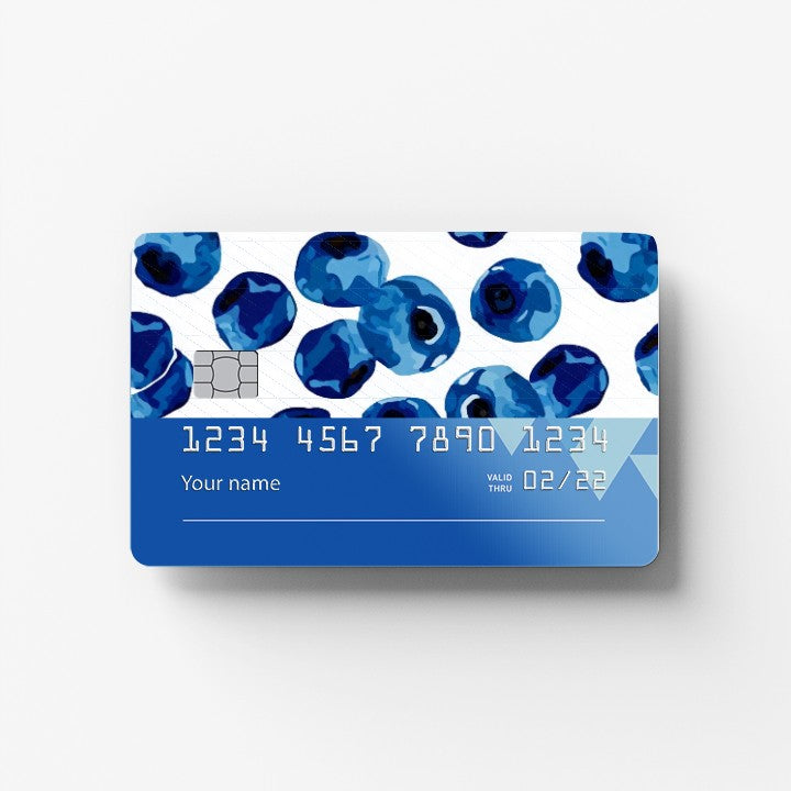 Blueberry Credit Card Sticker