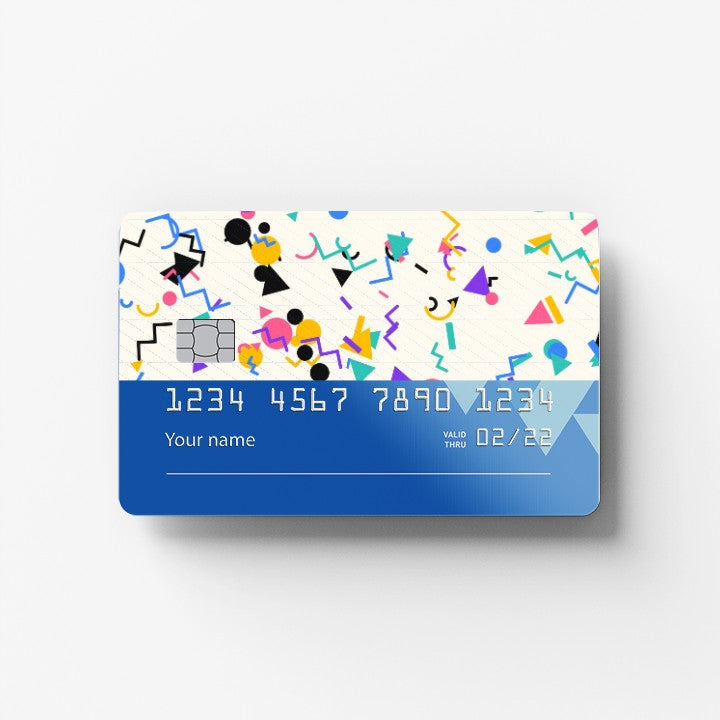 Memphis Confetti Credit Card Sticker