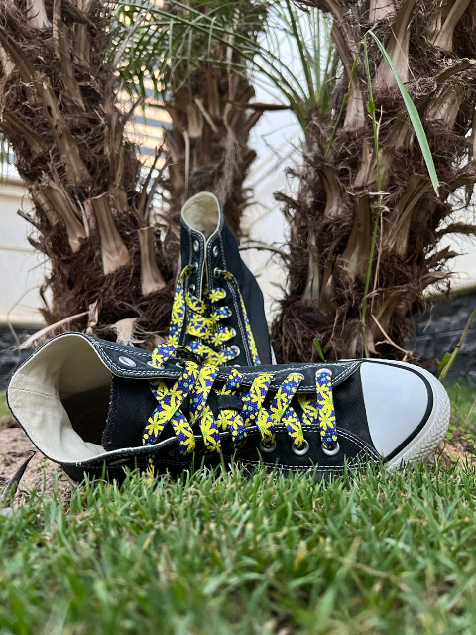 Yellow Flowers Shoe Laces