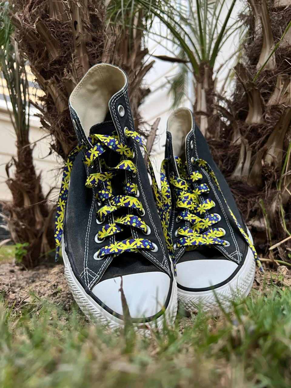 Yellow Flowers Shoe Laces