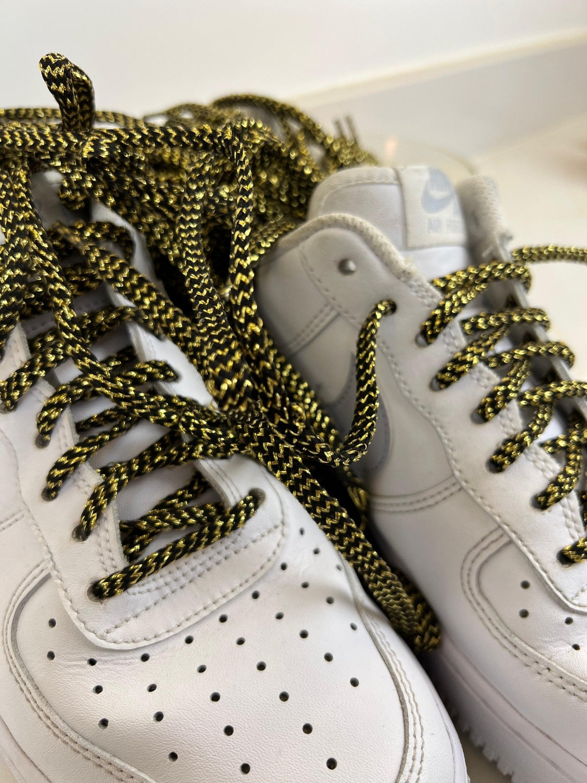 Yellow Glitter Shoe Laces