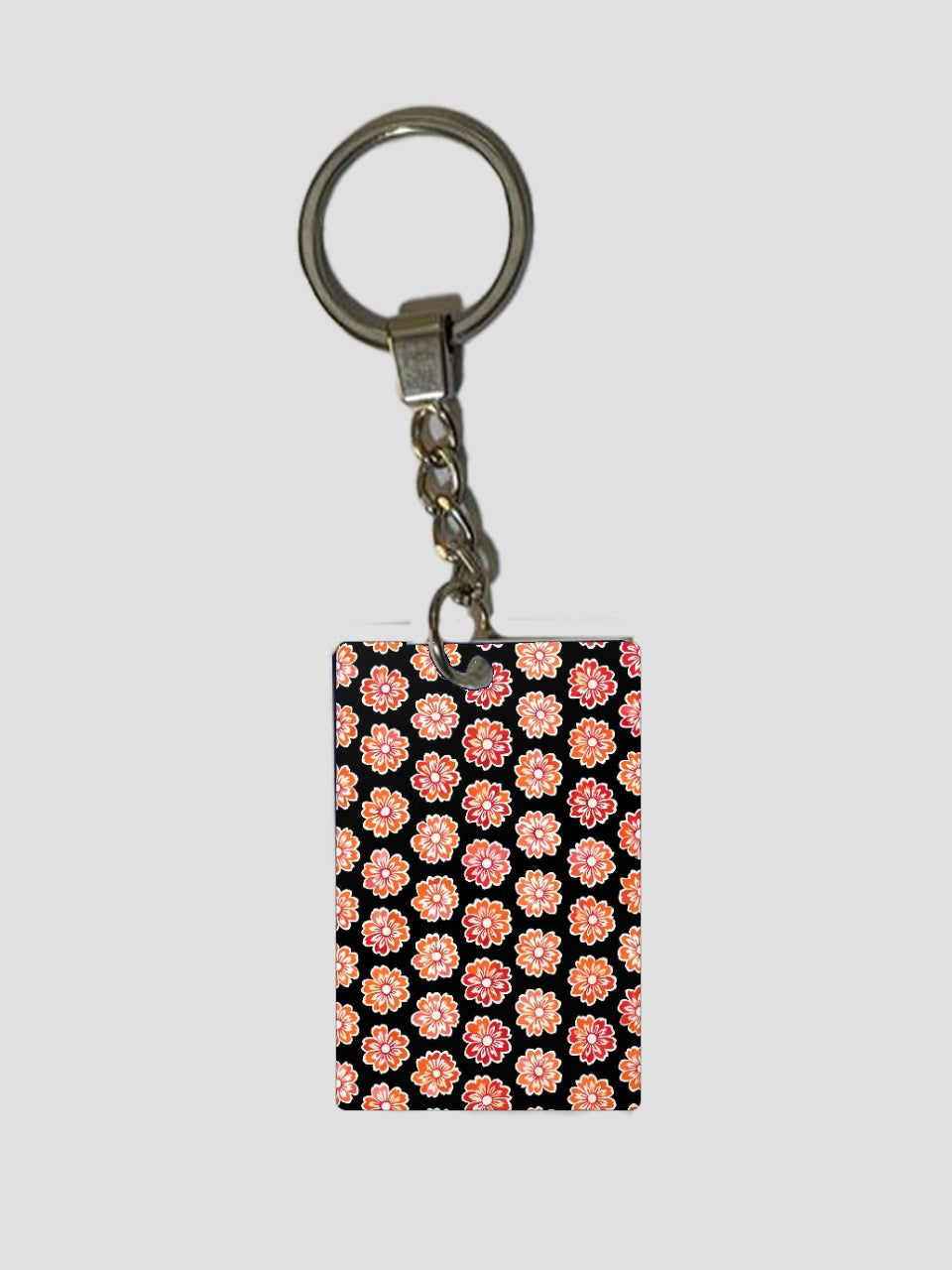 Orange Flowery Keychain