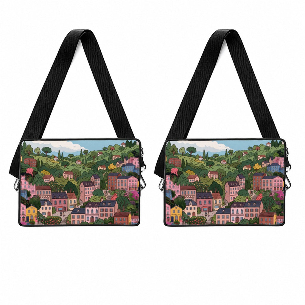 Pastel Town Laptop Sleeve - print preview