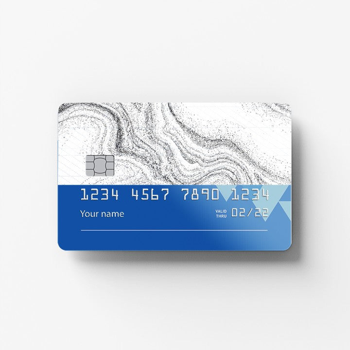 Dot Waves Credit Card Sticker
