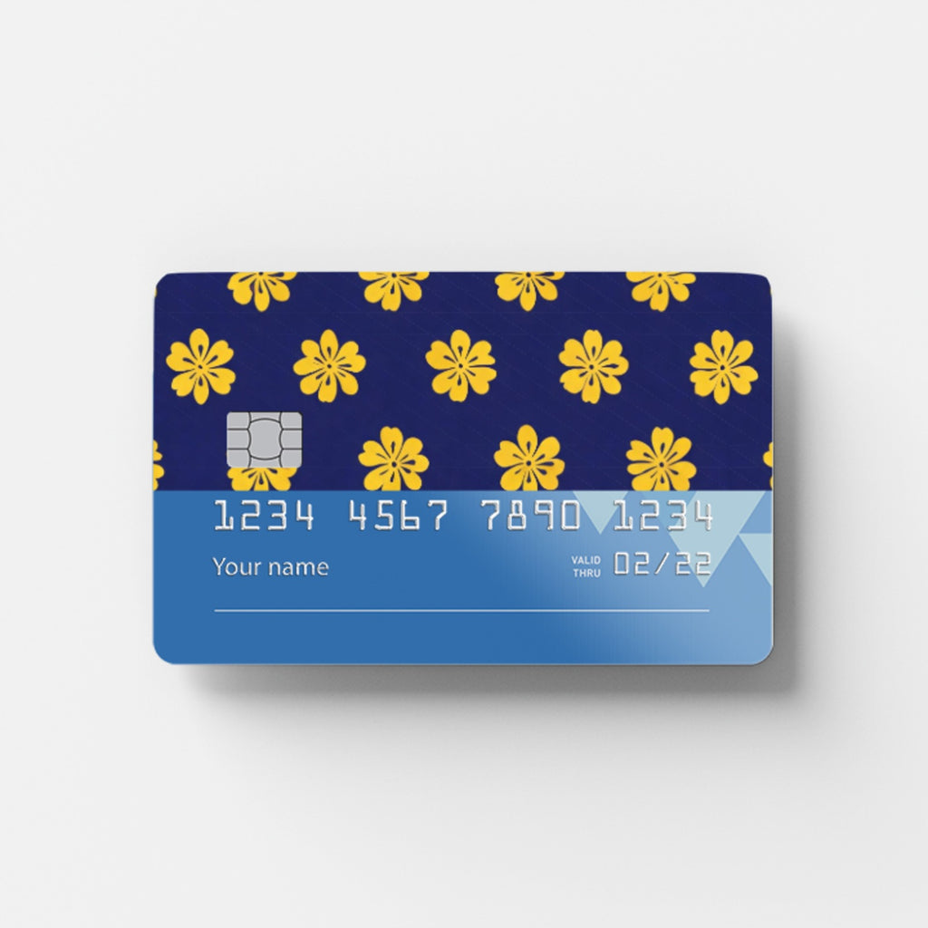 Yellow Flowers Credit Card Sticker